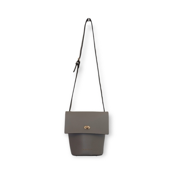 Expressions NYC vegan leather gray crossbody purse bag - Picture 4 of 5